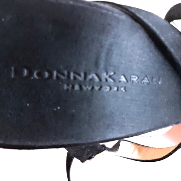 Donna Karan Luxury Black Satin Stiletto Sandals-10
